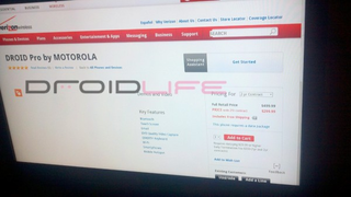 Droid Pro Priced, Astronomically, On Verizon Web Site